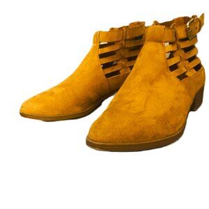 American Eagle Outfitters Brown Faux Leather Womens 8.5 Side Zip Ankle Shoes